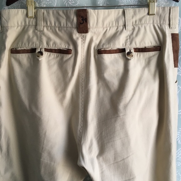 Three Forks Ranch Khaki Pants Brown Suede 38 x 30 - Picture 6 of 8